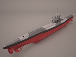 u-boat type viic Model 3D