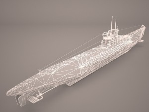 u-boat type viic Model 3D