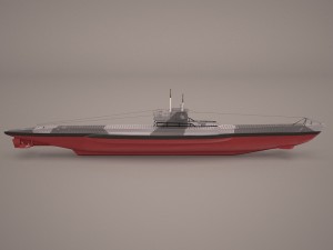 u-boat type viic Model 3D