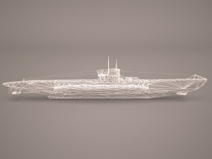 u-boat type viic Model 3D