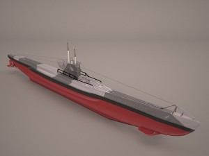 u-boat type viic Model 3D