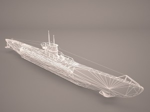 u-boat type viic Model 3D