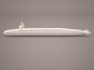 uss dallas ssn 700 with dry deck shelter 3Dモデル