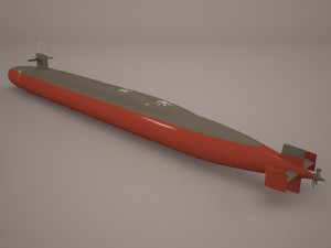 uss dallas ssn 700 with dry deck shelter 3Dモデル