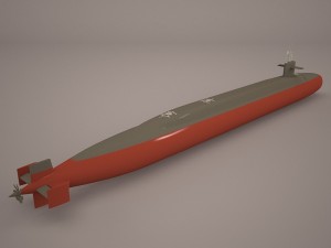 uss dallas ssn 700 with dry deck shelter 3Dモデル