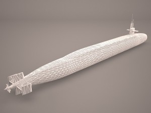 uss dallas ssn 700 with dry deck shelter 3Dモデル