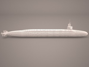 uss dallas ssn 700 with dry deck shelter 3Dモデル