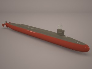 uss dallas ssn 700 with dry deck shelter 3Dモデル