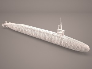 uss dallas ssn 700 with dry deck shelter 3Dモデル