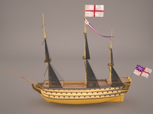 english galeon hms victory revenge 3Dモデル