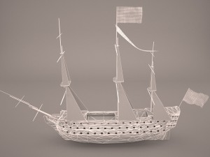 english galeon hms victory revenge 3Dモデル