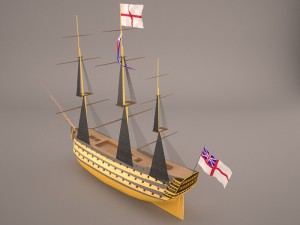 english galeon hms victory revenge 3Dモデル