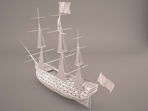 english galeon hms victory revenge 3Dモデル