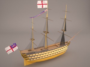 english galeon hms victory revenge 3Dモデル