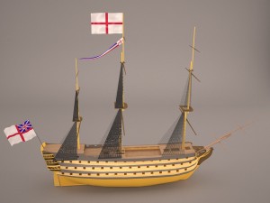 english galeon hms victory revenge 3Dモデル