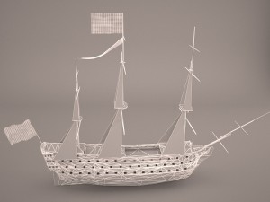 english galeon hms victory revenge 3Dモデル