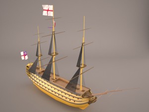 english galeon hms victory revenge 3Dモデル