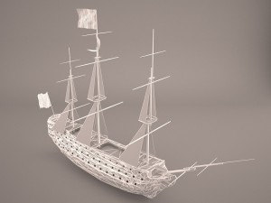 english galeon hms victory revenge 3Dモデル
