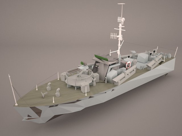 huchuan type025 mtb 3D Модель .c4d .max .obj .3ds .fbx .stl .blend 