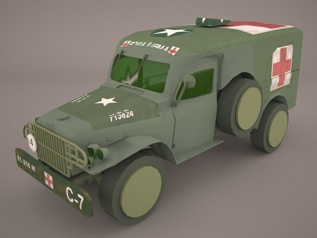 ambulance military car hmmwv m997 camo 3D 模型 .c4d .max .obj .3ds .fbx .stl .blend 