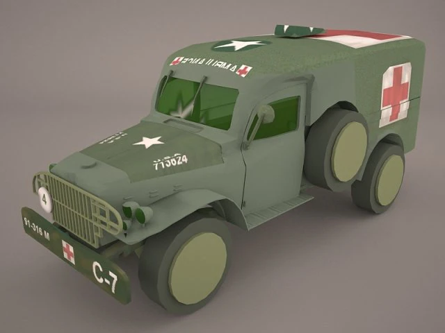 ambulance military car hmmwv m997 camo 3D Model .c4d .max .obj .3ds .fbx .stl .blend