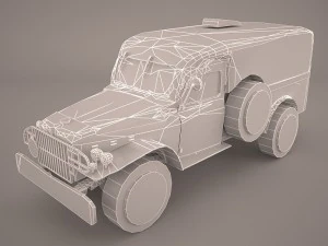 ambulance military car hmmwv m997 camo 3D Model