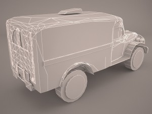 ambulance military car hmmwv m997 camo 3D 模型