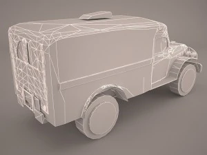 ambulance military car hmmwv m997 camo 3D Model