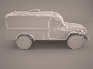 ambulance military car hmmwv m997 camo 3D 模型