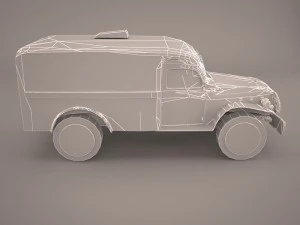 ambulance military car hmmwv m997 camo 3D Model