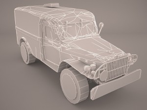 ambulance military car hmmwv m997 camo 3D 模型