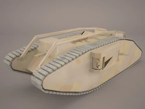 Mark IV женский танк времен Первой мировой войны 3D Модель