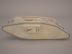mark iv female ww1 tank Model 3D