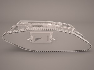 mark iv female ww1 tank Model 3D