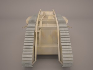 mark iv female ww1 tank Model 3D