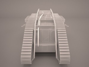 mark iv female ww1 tank Model 3D