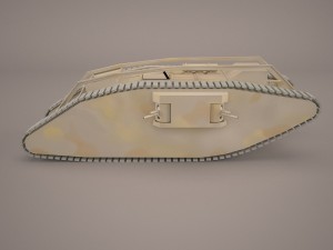 mark iv female ww1 tank Model 3D