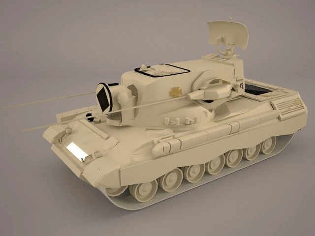 gepard 35mm antiaerian system 3D Model .c4d .max .obj .3ds .fbx .stl .blend