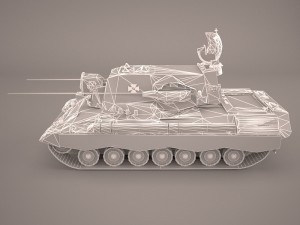 gepard 35mm antiaerian system Modelo 3D