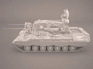 gepard 35mm antiaerian system 3D Model