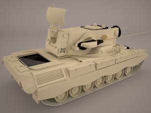 gepard 35mm antiaerian system Modelo 3D