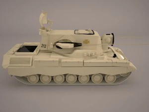 gepard 35mm antiaerian system 3D Model