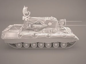 gepard 35mm antiaerian system 3D Model