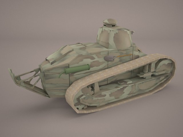 renault ft17 Model 3D .c4d .max .obj .3ds .fbx .stl .blend 