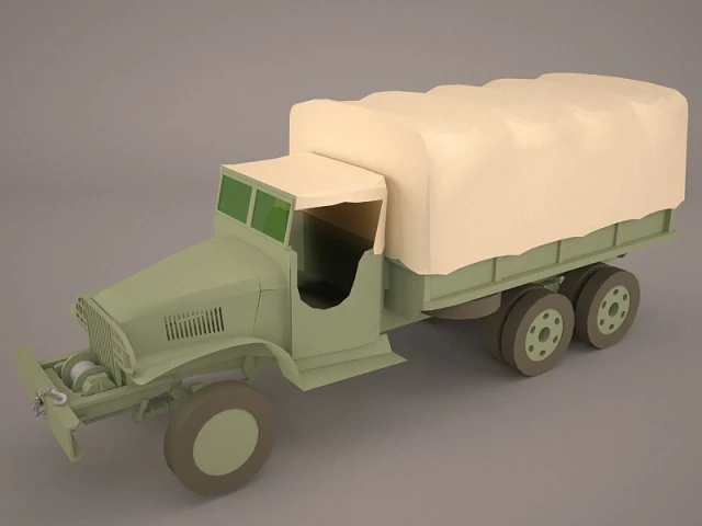 us army truck gmc cckw 353-a 3D Model .c4d .max .obj .3ds .fbx .stl .blend 