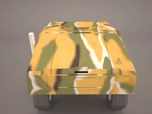 veicolo a ruote multiuso ad alta mobilit&agrave; humvee camo Modello 3D