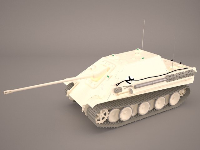jagdpanther germany wwii tank destroyer Modello 3D .c4d .max .obj .3ds .fbx .stl .blend 