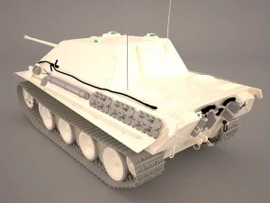 jagdpanther germany wwii tank destroyer 3D Model