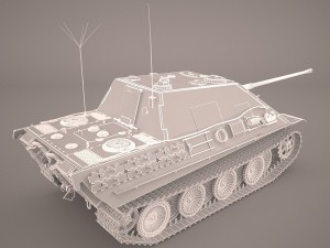 jagdpanther germany wwii tank destroyer Modello 3D