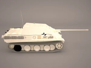 jagdpanther germany wwii tank destroyer 3D Model